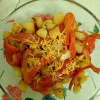 Potatoes and peppers with lemon