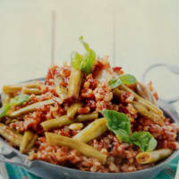 Brown rice with green beans