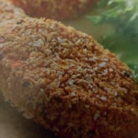 Simple croquettes of sweet potatoes.