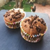 Muffins with avocado and peanut butter