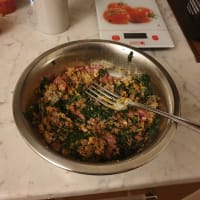 Baked meat and spinach meatballs step 2