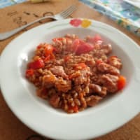 Farro salsiccia e pomodorini step 3