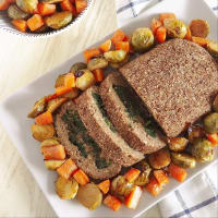 Stuffed lentil meatloaf