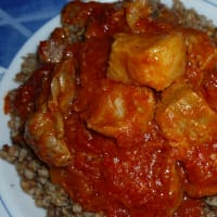 Buckwheat with stew