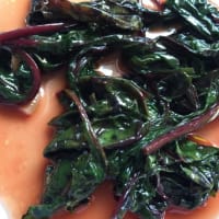 Red chard in the pan