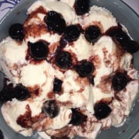 Vegan black cherry variegated ice cream step 8