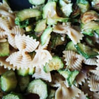 Whole wheat farfalle with zucchini step 2