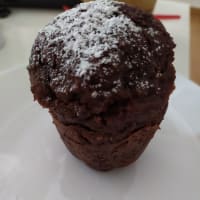 Protein muffins with steamed cocoa