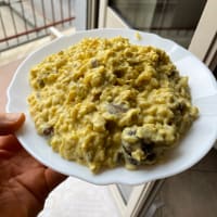 Risotto ai funghi e zafferano con quark Risotto ai funghi e zafferano con quark