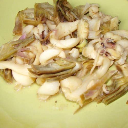 Seppioline con carciofi