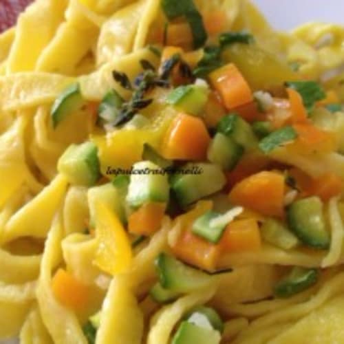 Tagliatelle with vegetable ragout