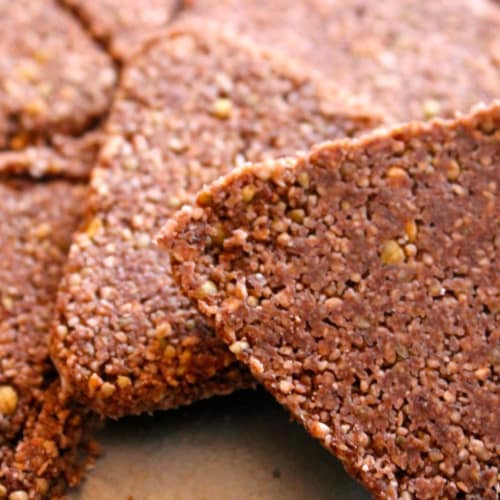 raw food cookie and chocolate buckwheat grain