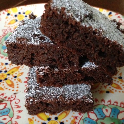 Brownies de chocolate y aguacate