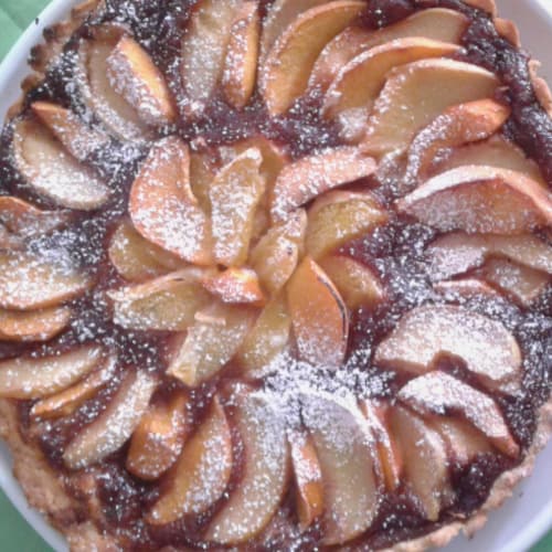 tarta de mermelada y fruta