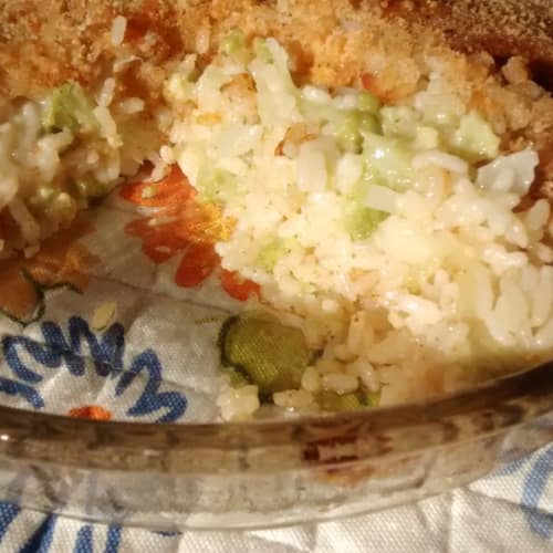 El arroz y la coliflor flan