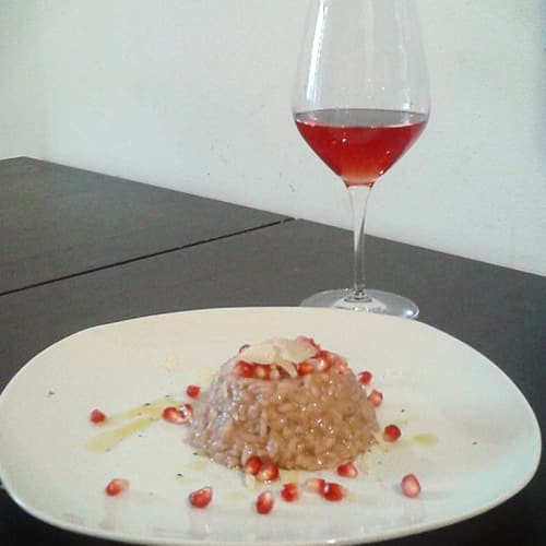 Risotto with pomegranate