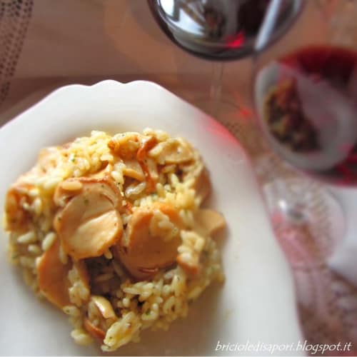 Risotto con setas frescas