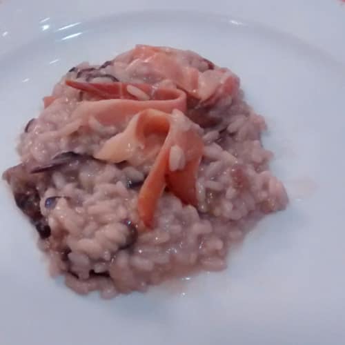 Risotto with radicchio and speck