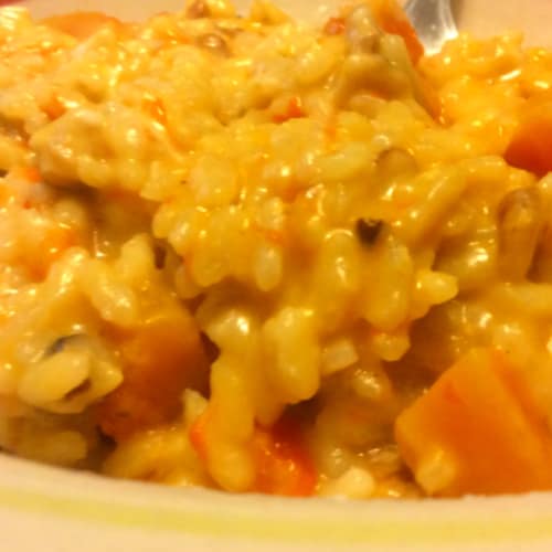 Risotto con calabaza y nueces