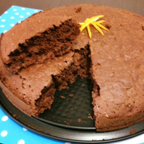 Torta de cacao, naranja, jengibre