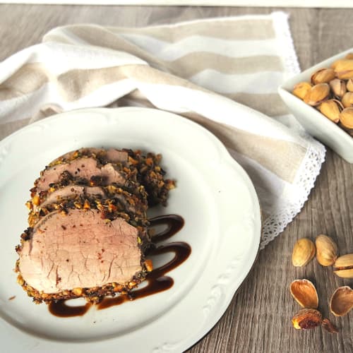 Fillet crusted with pistachios