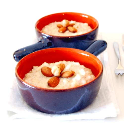 Risotto in a sauce of hazelnuts and almonds