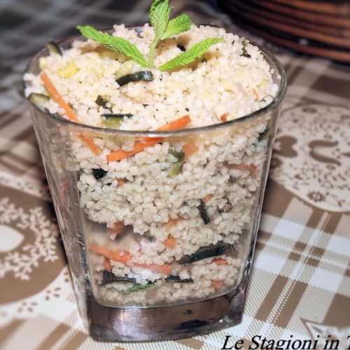 Cous cous zucchini and mint