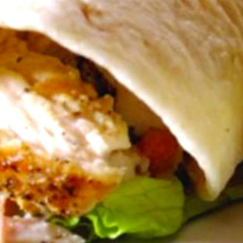 Wrap sandwich con cotoletta e verdure