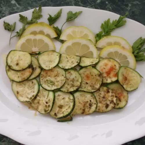 Fish fillet crusted zucchini