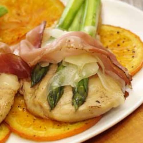 Pollo, speck e asparagi