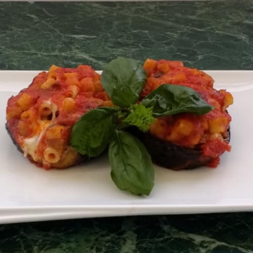 pasta rellena de berenjena