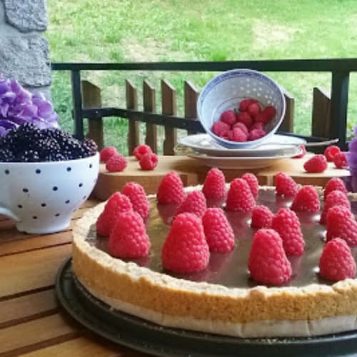 Integral tart with chocolate and raspberries: the ancient ernst knam