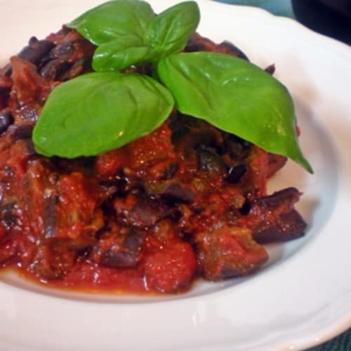 Eggplant baked mushroom