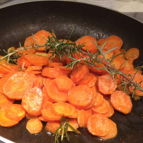 Carrots milk and rosemary