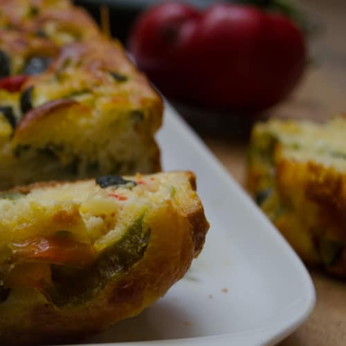 Plumcake salato zucchine e peperoni