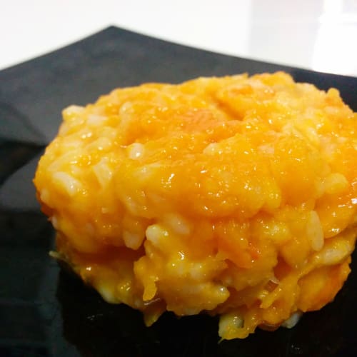 Risotto con calabaza y queso gorgonzola