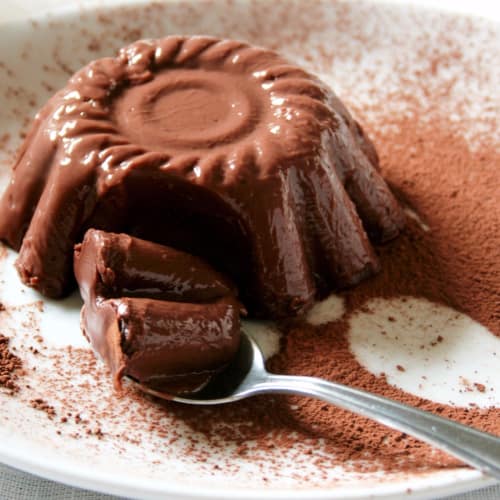 Pudding with chocolate