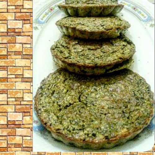 Tortas a base de harina de garbanzos con pesto