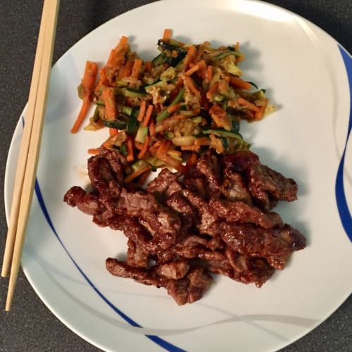 Strips of beef Oriental