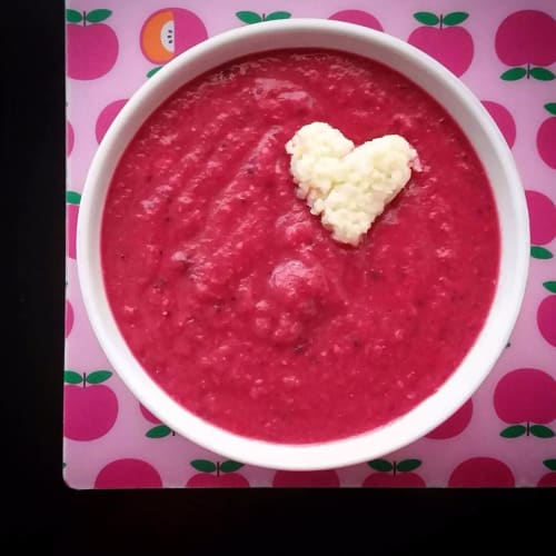 romantic Cream of beetroot and millet