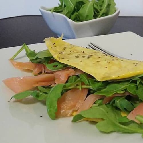 Omelette rucola e salmone