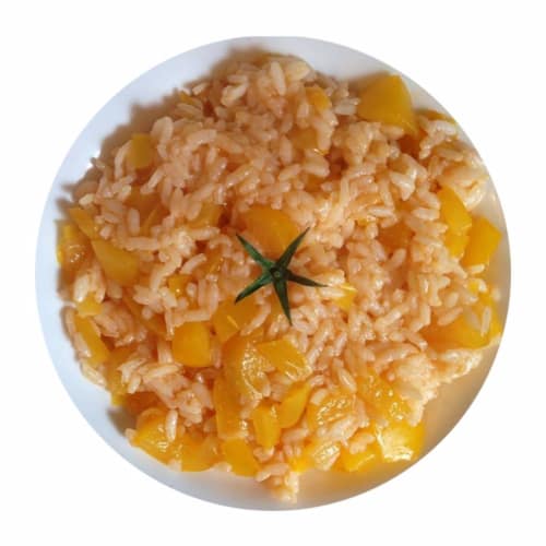 Risotto with yellow peppers