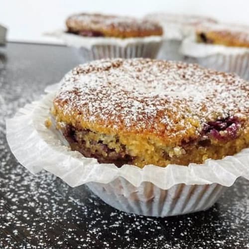 Magdalenas con la harina de avena y almendras