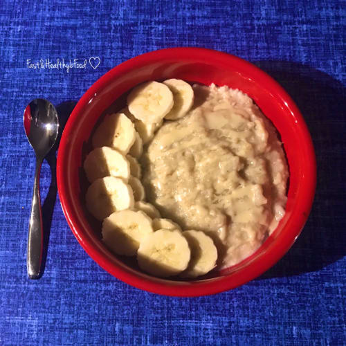 Avena con coco y plátano