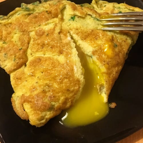 Frittata with liquid core