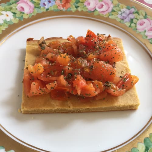 Gachas con tomates cherry