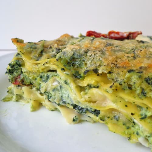 Lasagna with ricotta and black cabbage