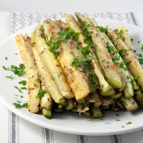 Zucchini baked with parmesan cheese