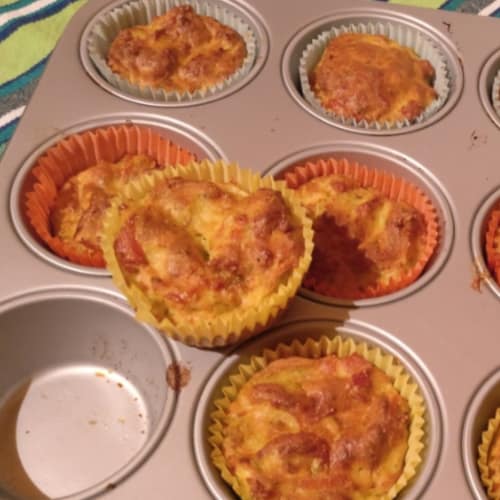 Savory muffins with salmon and zucchini