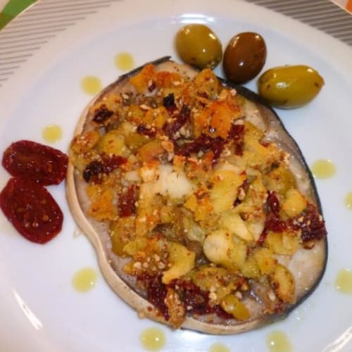 Swordfish with aromatic crust